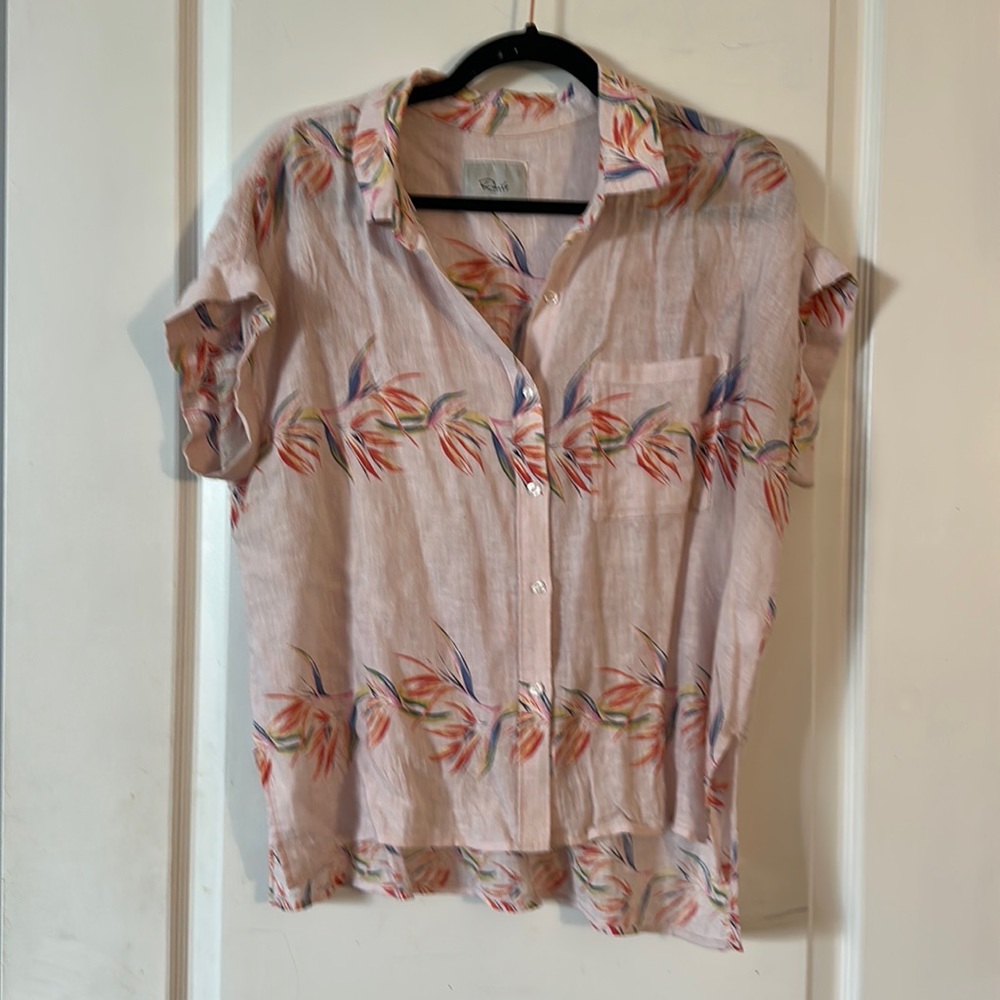 Linen Rails Birds of Paradise Top